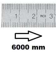HORIZONTAL FLEXIBLE RULE CLASS II LEFT TO RIGHT 6000 MM SECTION 20x1 MM<BR>REF : RGH96-G26M0D1M0